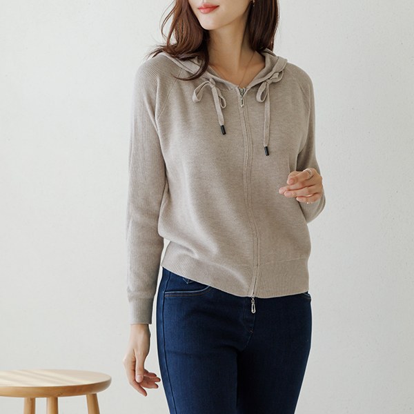 COVILLE 2WAY CASHMERE KNIT HOODIE KND6011