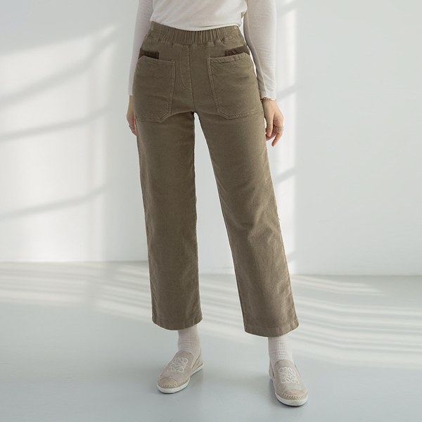 Tricolor Corduroy Wide Pants PTD6051