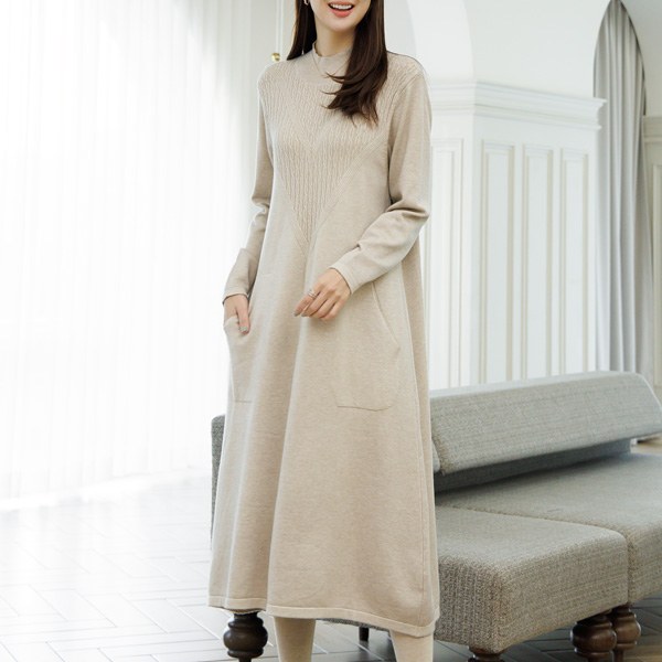 Bensibanmok cashmere wool one-piece OPD6006