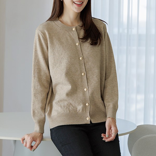 Heart Wool Cashmere Cardigan (broochSET) CAD6006