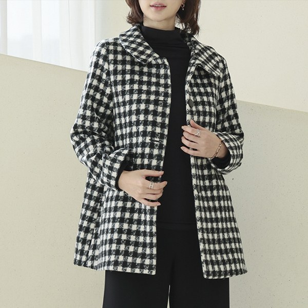 Rowan Check Wool Coat OUD6049