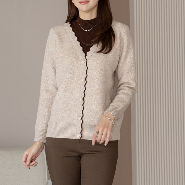 Cashmere Layered Knit (broochSET) KND6015