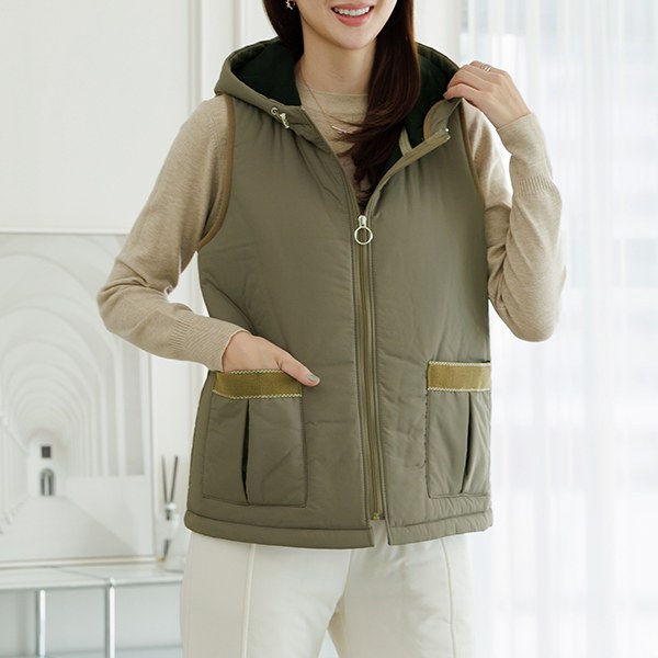 Deon padded hooded vest VED6023