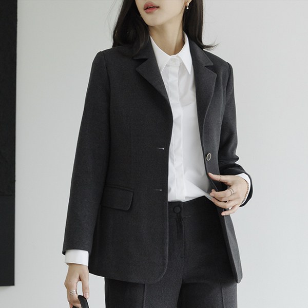 [THE BLACK] Karia Wool Jacket OUD6100