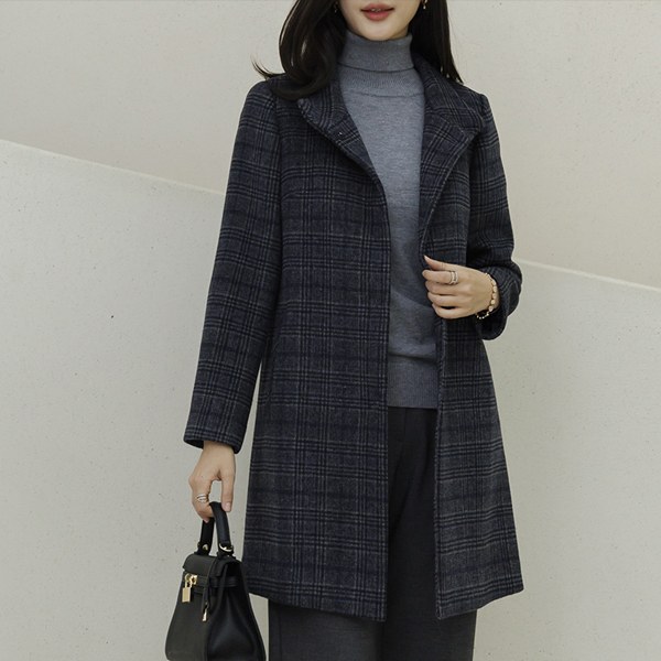 [THE BLACK] Rio Fox Fur Wool Coat OUD6115